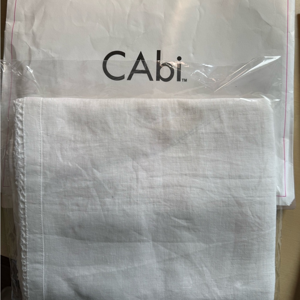 CAbi White Linen scarf
